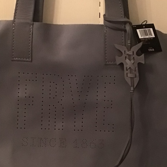 NWT FRYE CARSON LOGO PERFORATED TOTE - Picture 2 of 6